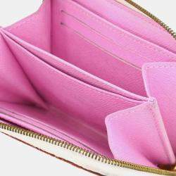 Louis Vuitton White Multicolor Monogram Canvas Zippy Wallet