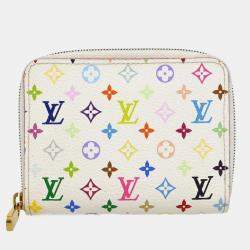 Louis Vuitton White Multicolor Monogram Canvas Zippy Wallet