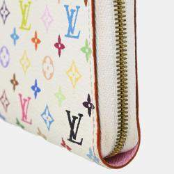 Louis Vuitton White Multicolor Monogram Canvas Zippy Wallet