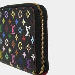 Louis Vuitton Black Multicolor Monogram Canvas Zippy Coin Purse Wallet