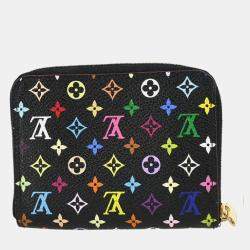 Louis Vuitton Black Multicolor Monogram Canvas Zippy Coin Purse Wallet
