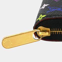 Louis Vuitton Black Multicolor Monogram Canvas Zippy Coin Purse Wallet