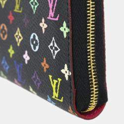 Louis Vuitton Black Multicolor Monogram Canvas Zippy Coin Purse Wallet