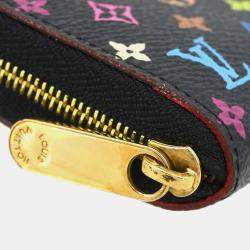 Louis Vuitton Black Multicolor Monogram Canvas Zippy Coin Purse Wallet
