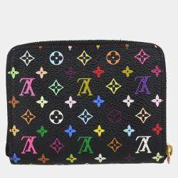 Louis Vuitton Black Multicolor Monogram Canvas Zippy Coin Purse Wallet