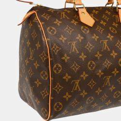 Louis Vuitton Brown Monogram Canvas Speedy 35 Shoulder Bag