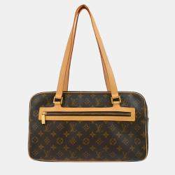 Pre Owned Louis Vuitton Brown Monogram Canvas Cite GM Handbag