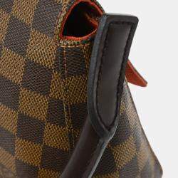 Pre Owned Louis Vuitton Brown Damier Ebene Canvas Mini Looping Handbag