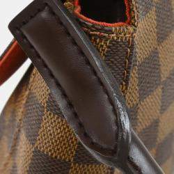Pre Owned Louis Vuitton Brown Damier Ebene Canvas Mini Looping Handbag