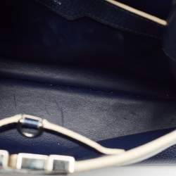 Louis Vuitton Navy Blue Leather Capucines PM Bag