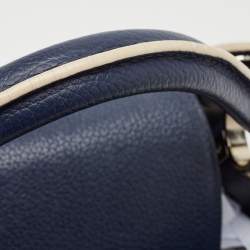 Louis Vuitton Navy Blue Leather Capucines PM Bag