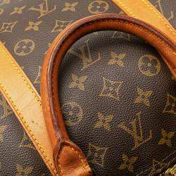 Louis Vuitton Brown Monogram Keepall Bandouliere 55