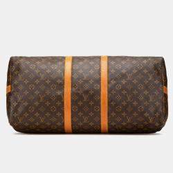 Louis Vuitton Brown Monogram Keepall Bandouliere 55