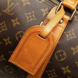 Louis Vuitton Brown Monogram Keepall Bandouliere 55