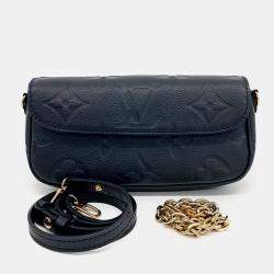 Louis Vuitton Black Leather Empreinte Wallet On Chain Ivy
