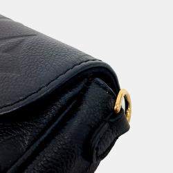 Louis Vuitton Black Leather Empreinte Wallet On Chain Ivy