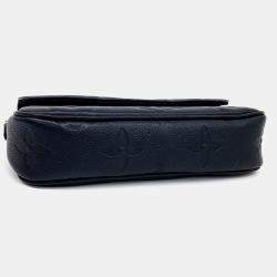 Louis Vuitton Black Leather Empreinte Wallet On Chain Ivy