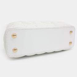 Louis Vuitton White Leather Capucines East West Mini bag