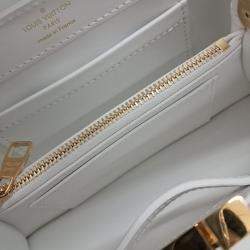 Louis Vuitton White Leather Capucines East West Mini bag