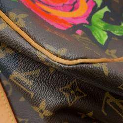 Louis Vuitton Brown Monogram Roses Keepall 50