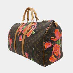 Louis Vuitton Brown Monogram Roses Keepall 50