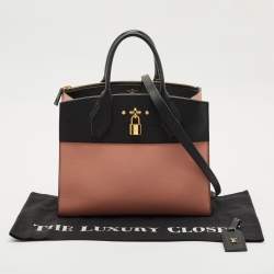 Louis Vuitton Black/Pink Leather City Steamer MM Bag