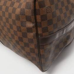 Louis Vuitton Damier Ebene Canvas Keepall Bandouliere 55 Bag