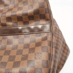 Louis Vuitton Damier Ebene Canvas Keepall Bandouliere 55 Bag