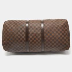 Louis Vuitton Damier Ebene Canvas Keepall Bandouliere 55 Bag
