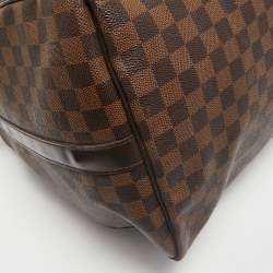 Louis Vuitton Damier Ebene Canvas Keepall Bandouliere 55 Bag
