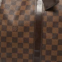 Louis Vuitton Damier Ebene Canvas Keepall Bandouliere 55 Bag