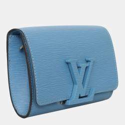 Pre Owned Louis Vuitton Blue Epi Louise PM Crossbody Bag