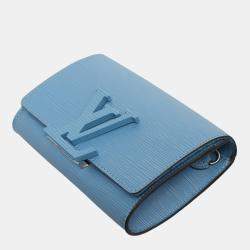 Pre Owned Louis Vuitton Blue Epi Louise PM Crossbody Bag