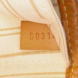 Pre Owned Louis Vuitton White Damier Azur Neverfull MM