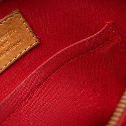 Pre Owned Louis Vuitton Red Monogram Vernis Alma BB