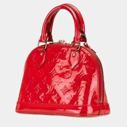 Pre Owned Louis Vuitton Red Monogram Vernis Alma BB
