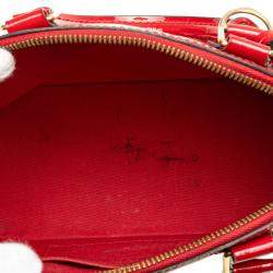 Pre Owned Louis Vuitton Red Monogram Vernis Alma BB