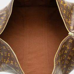 Louis Vuitton Brown Monogram Keepall Bandouliere 55