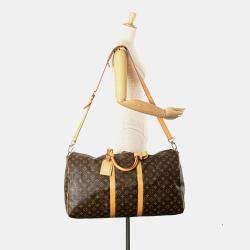 Louis Vuitton Brown Monogram Keepall Bandouliere 55