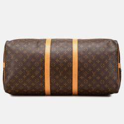 Louis Vuitton Brown Monogram Keepall Bandouliere 55