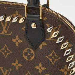 Louis Vuitton Monogram Canvas Macassar Studded Alma BB Bag