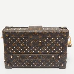 Louis Vuitton Monogram Canvas Studded Petite Malle Bag