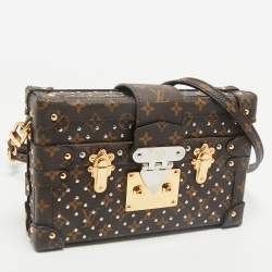 Louis Vuitton Monogram Canvas Studded Petite Malle Bag