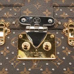 Louis Vuitton Monogram Canvas Studded Petite Malle Bag
