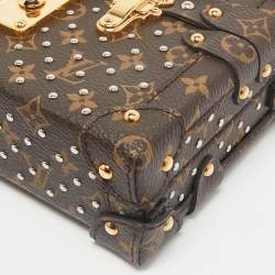 Louis Vuitton Monogram Canvas Studded Petite Malle Bag