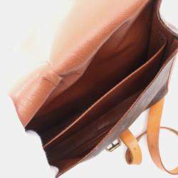 Pre Owned Louis Vuitton Brown Monogram Canvas Cartouchiere GM Shoulder Bag