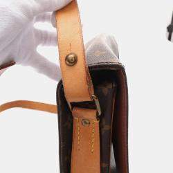 Pre Owned Louis Vuitton Brown Monogram Canvas Cartouchiere GM Shoulder Bag