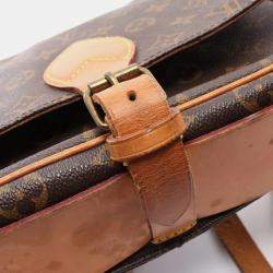 Pre Owned Louis Vuitton Brown Monogram Canvas Cartouchiere GM Shoulder Bag