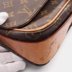 Pre Owned Louis Vuitton Brown Monogram Canvas Cartouchiere GM Shoulder Bag