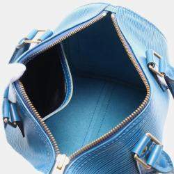 Louis Vuitton Speedy 25 Hand Bag Epi Leather Toledo Blue